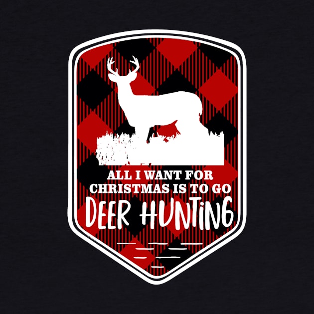 Deer Hunting Men's Christmas Plaid Design by Outdoor Strong 